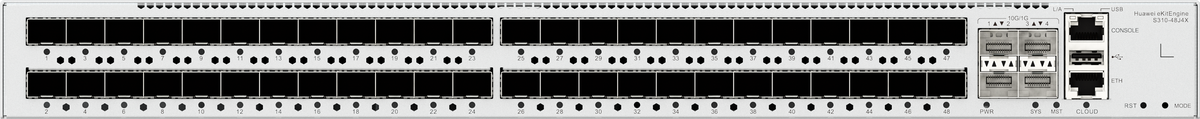 Huawei eKit S310-48J4X Switch - 48*2.5GE SFP ports, 4*10GE SFP+ ports, built-in AC power