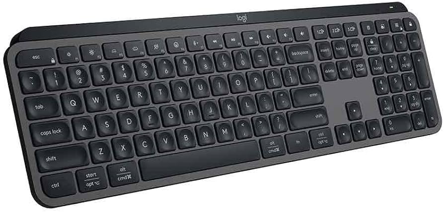 Logitech MX KEYS S Wireless ILLUMINATED Keyboard/ Rechargeable Li-Po (1500 mAh) battery Graphite 1-Year Limited Hardware