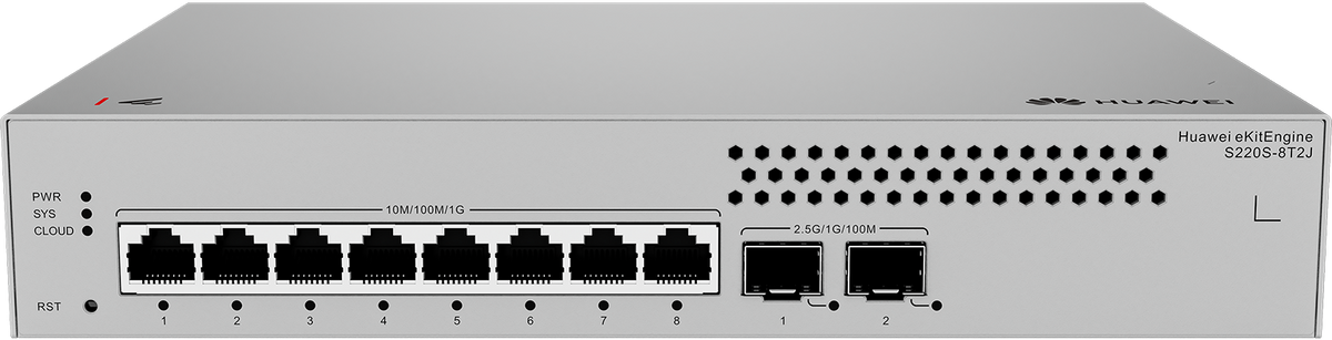 Huawei eKit S220S-8T2J Switch - 8 x 10/100/1000BASE-T ports,2 x 2.5GE SFP ports