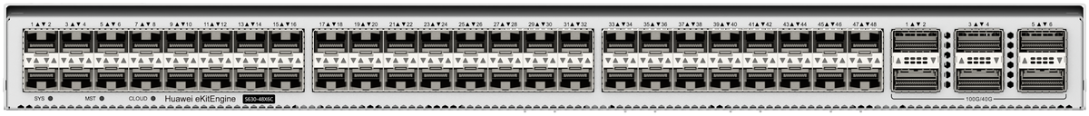Huawei eKit S630-48X6C Switch - 48*10GE SFP+ ports, 6*100GE QSFP28 ports, with 1*AC power module