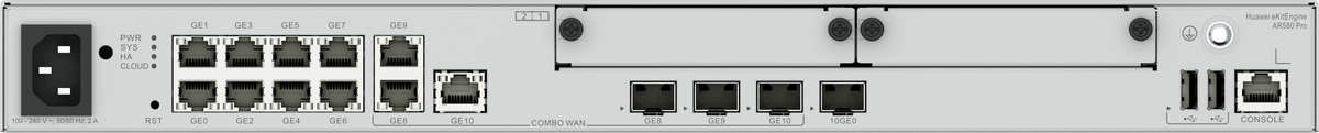 Huawei eKit AR580Pro AR580Pro (AR580-11ST1X, 3*GE combo WAN, 8*GE LAN, 1*10GE(SFP+)LAN,