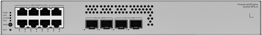 Huawei eKit S220S-8P4JX Switch - 8 x 10/100/1000BASE-T PoE+ ports, 2 x 10GE SFP+ ports, 2 x 2.5GE