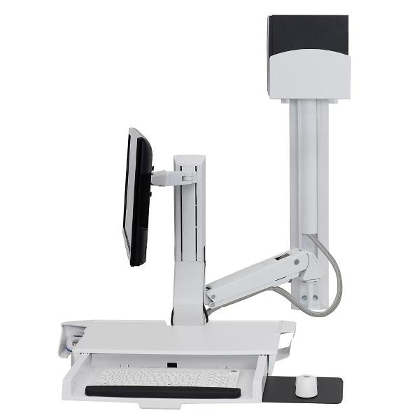 Ergotron Sit-stand SV Combo ARM W/pan + S/cpu WHI