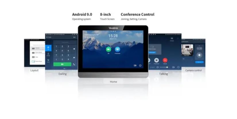 Yealink CTP18 touch panel, MeetingBar A20 A30, MVC Series compatibility, 8in IPS touchscreen, meeting control, annotatio