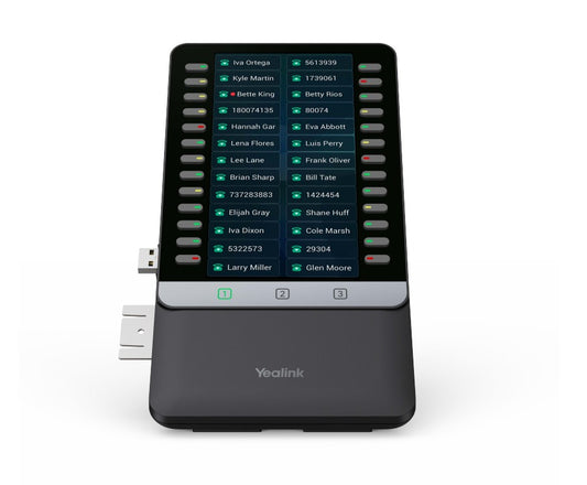 Yealink EXP55 Color Expansion Module, 5.5" Display, 78 Programmable Keys, Dual-Color LEDs, 3-Page View, USB Port, Compat