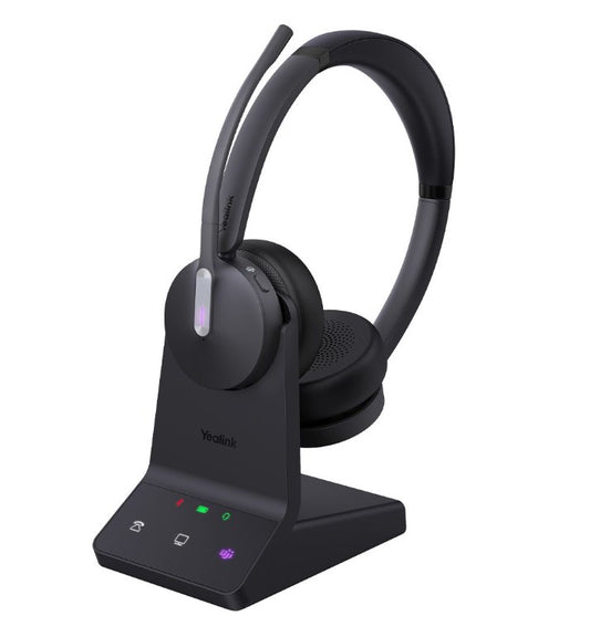 Yealink WH64 Dual Teams DECT Wireless Headset, DECT & Bluetooth Wireless, Busylight, 3-Mic Noise Cancellation, Charging 