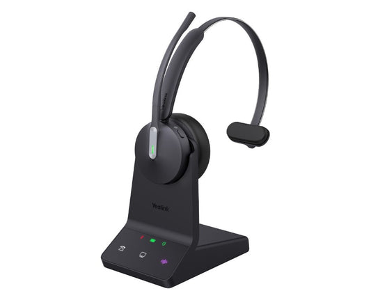Yealink WH64 Mono Teams DECT Wireless Headset, DECT & Bluetooth Wireless Technology, 3-Mic Noise Cancellation, Charging 