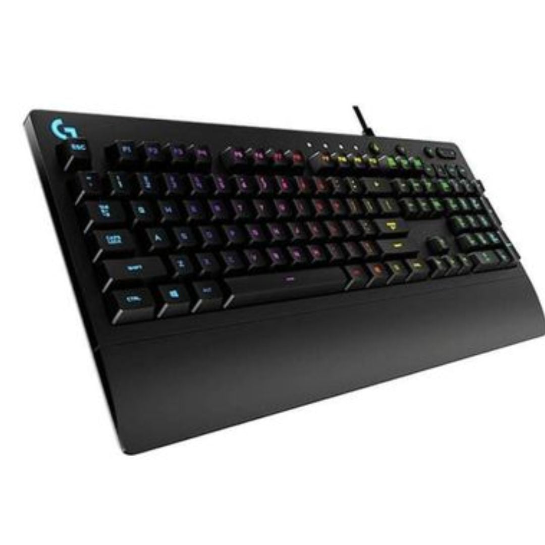 Logitech G213 Prodigy RGB Gaming Keyboard, 16.8 Million Lighting Colors Mech-Dome Backlit Keys Dedicated Media Controls 