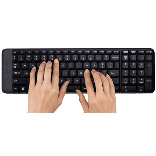 Logitech MK220 Wireless Keyboard & Mouse Combo Much smaller design, same keys 2.4 GHz 128-bit AES encryption Fewer batte