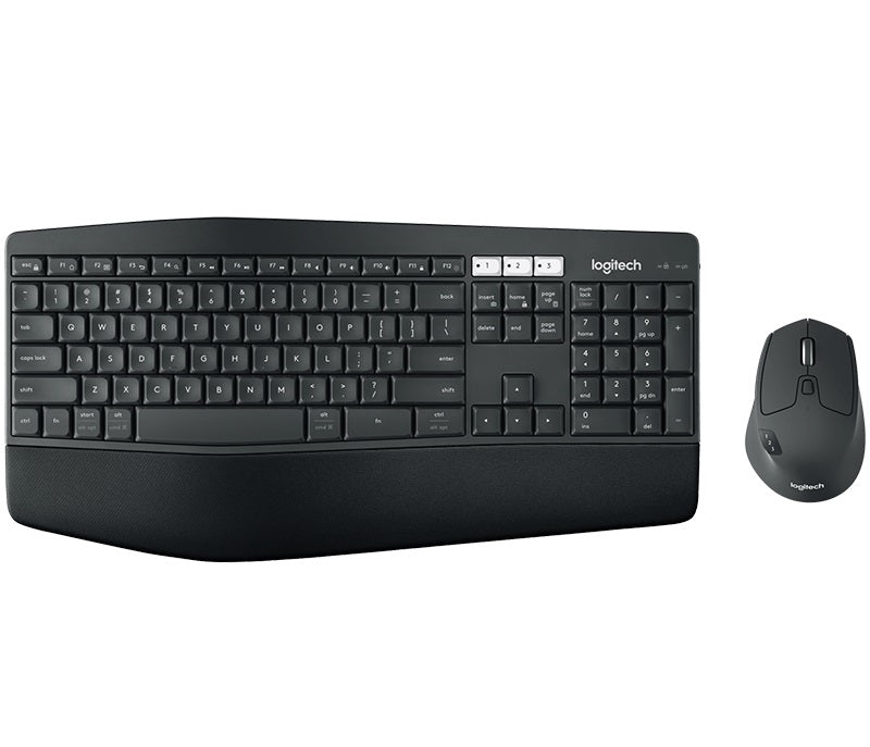 Logitech MK850 Wireless Desktop Keyboard Mouse Combo 3 year battery Incurve keys Low profile Cushioned palm rest ~920-00