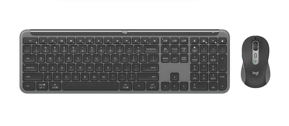 Logitech SIGNATURE SLIM COMBO MK950 -Graphite Keyboard Full-size layout with number pad Mouse 1000 DPI 1-Year Limited Ha