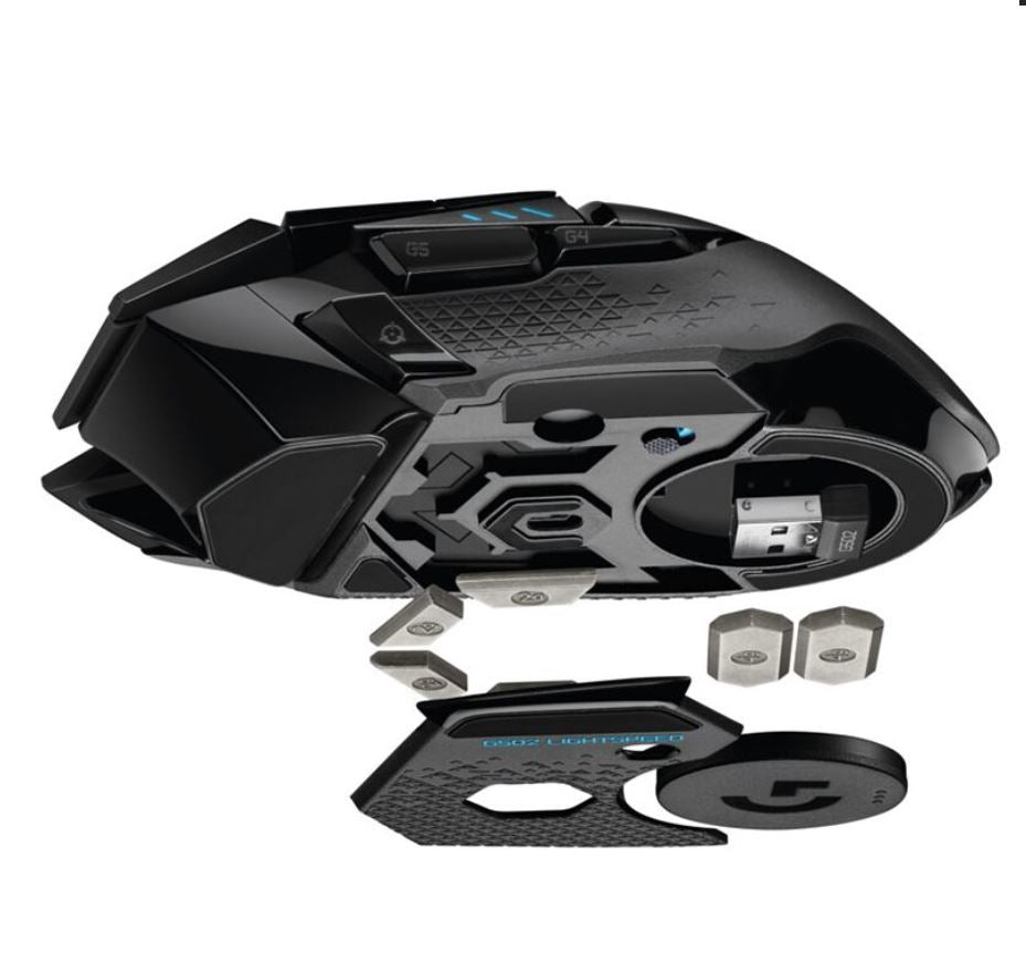 Logitech G502 Lightspeed USB Wireless Gaming Mouse 1ms 16000 DPI Mechanical Button Shifting POWERPLAY RGB Lighting 114g 