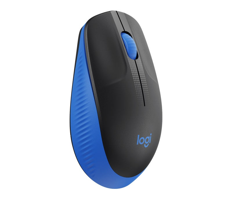 Logitech M190 Full-Size Wireless Mouse - BLUE from up to 10 meters away 1000 dpi, ONE AA- 18 months of worry-free usage