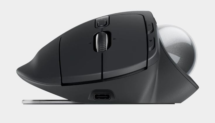 Logitech MX Ergo S SILENT Wireless trackball USB-C charging mouse