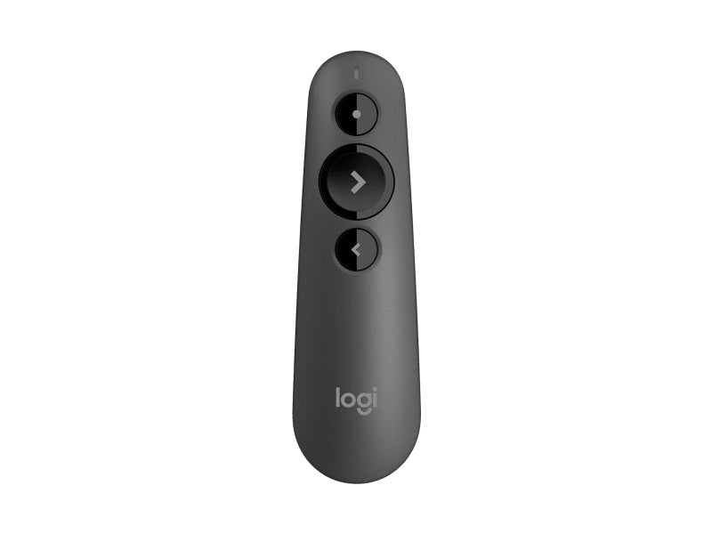 Logitech R500S Laser Presentation Remote with Dual Connectivity Bluetooth or USB 20m Range Red Laser Pointer for PowerPo