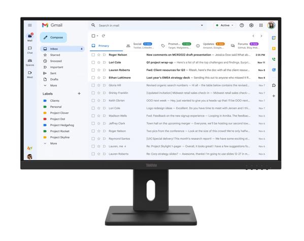 Lenovo ThinkVision E27-40 27" FHD IPS Monitor 1920x1080 16:9 4ms 100Hz Anti-glare Tilt Swivel