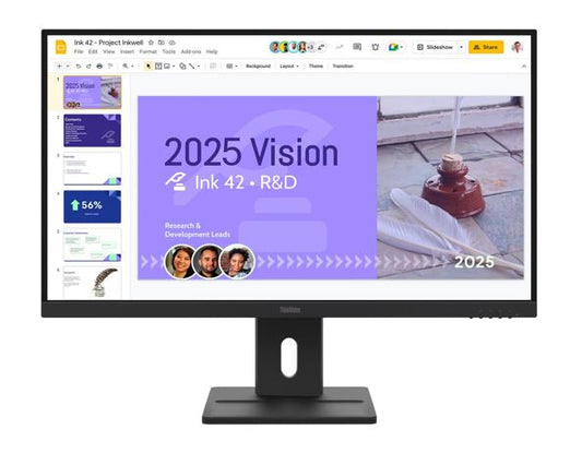 Lenovo ThinkVision E27Q-40 27" 100Hz QHD IPS Monitor 2K 2560x1440 16:9 4ms Tilt Swivel Pivot