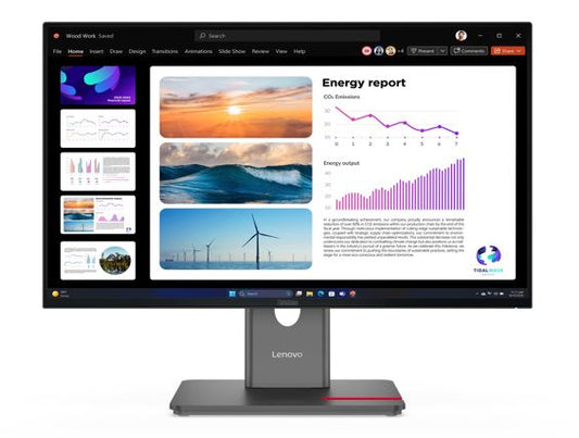 Lenovo ThinkVision P24Q-40 23.8"/24" QHD USB-C Docking Monitor 2K 2560x1440 16:9 IPS Height
