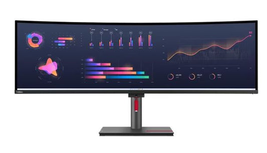 Lenovo ThinkVision P49W-30 49" Dual QHD Curve Monitor IPS 5120x1440 32:9 Height Adjustable Tilt