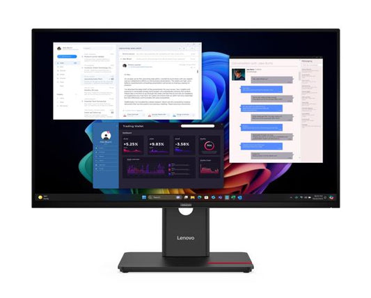 Lenovo ThinkVision T27UD-40 27" UHD USB-C Dock Monitor 4K 3840x2160 16:9 Height Adjustable Tilt