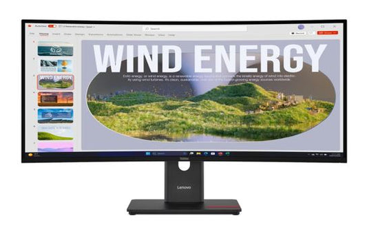 Lenovo ThinkVision T34WD-40 34" 120Hz WQHD Monitor 1500R Curve 4K 3440x1440 21:9 Height