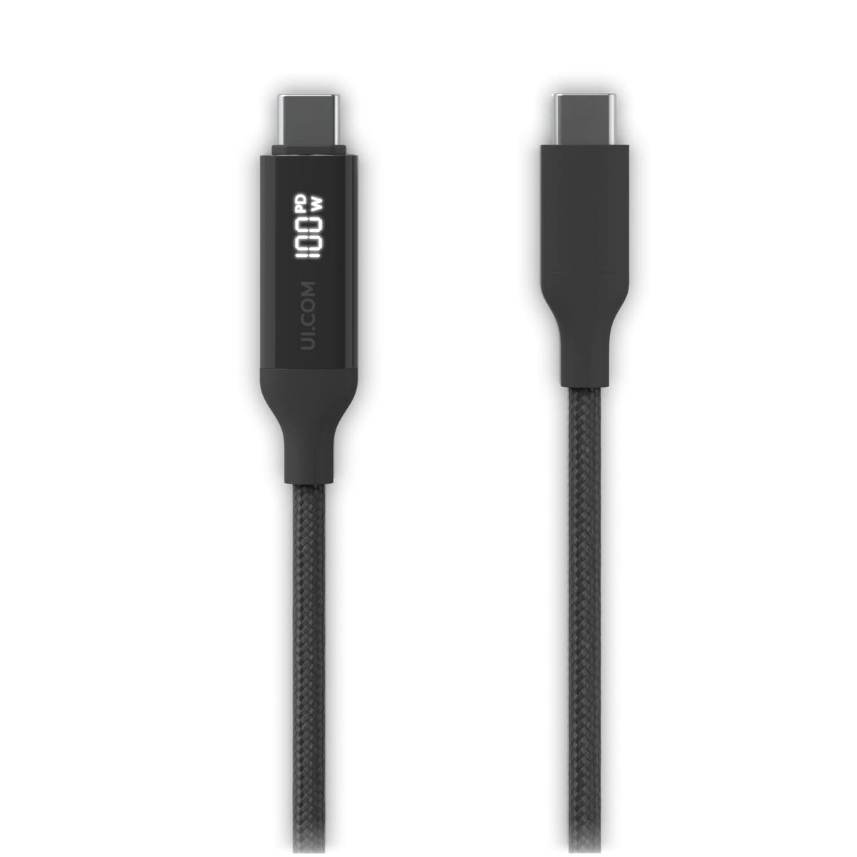 Ubiquiti USB-C Cable with Charge Display (UACC-Cable-USB-100W-0.3M-BK)