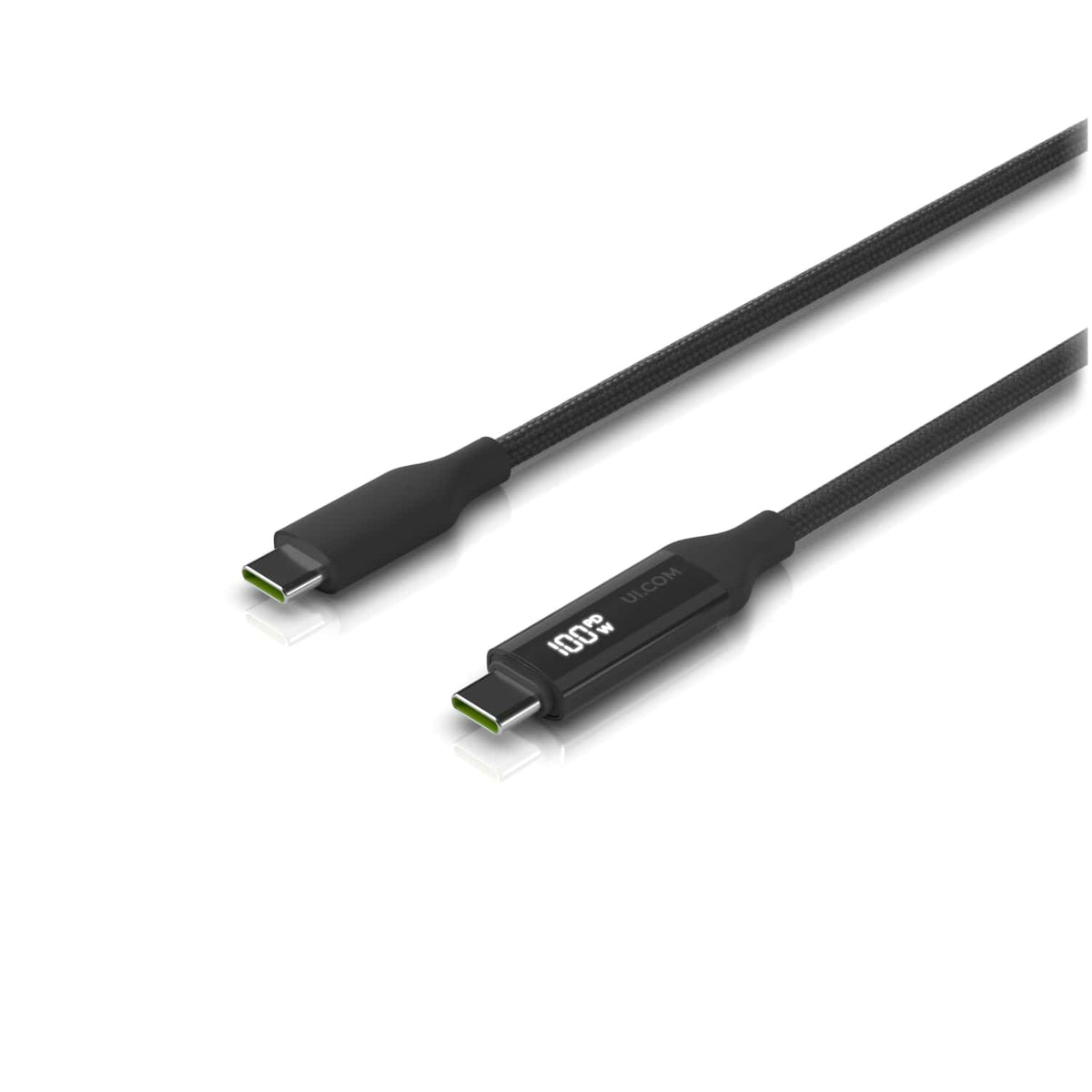 Ubiquiti USB-C Cable with Charge Display (UACC-Cable-USB-100W-0.3M-BK)