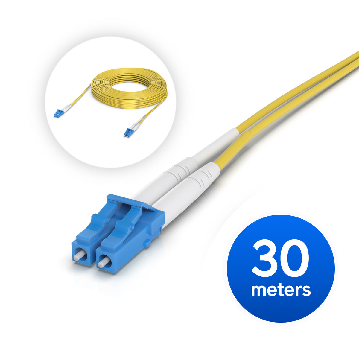 Ubiquiti OS2 Duplex LC UPC Fiber Patch Cable (UACC-OFC-S2-LULU-30M)
