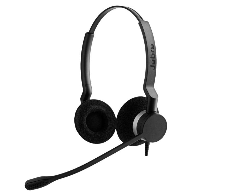 Jabra Biz 2300 Duo QD NC, All-Day Comfort, Weighs 49g, Adjustable Headband & Microphone, Noise-Cancelling Microphone, HD