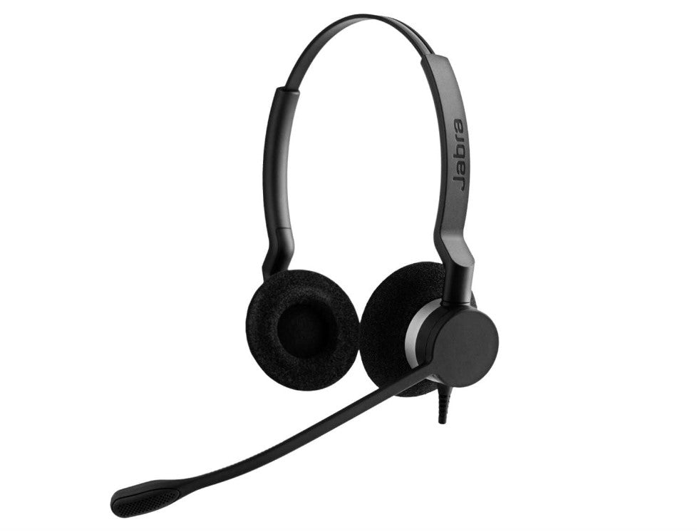 Jabra Biz 2300 Duo QD NC, All-Day Comfort, Weighs 49g, Adjustable Headband & Microphone, Noise-Cancelling Microphone, HD