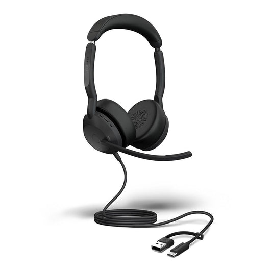 Jabra Evolve2 50, USB C/A UC Stereo Headset, Bluetooth®, 4 microphones, Active Noise Cancellation, Busylight, Call manag
