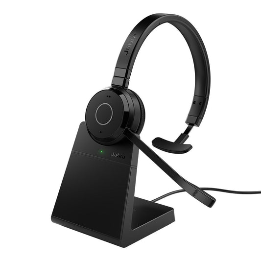 Jabra Evolve 65 TE Link390a UC Mono Stand Bluetooth Headset, 16-hour battery life, 30-metre wireless range, Passive Nois