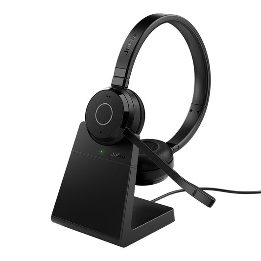 Jabra Evolve 65 TE Link390a UC Stereo Stand Bluetooth Headset, 16-hour battery life, 30-metre wireless range, Passive No