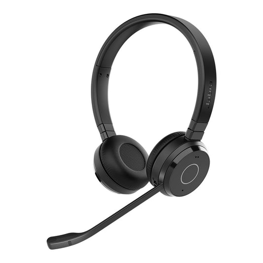 Jabra Evolve 65 TE Link390a UC Stereo Bluetooth Headset, 16-hour battery life, 30-metre wireless range, Passive Noise Ca