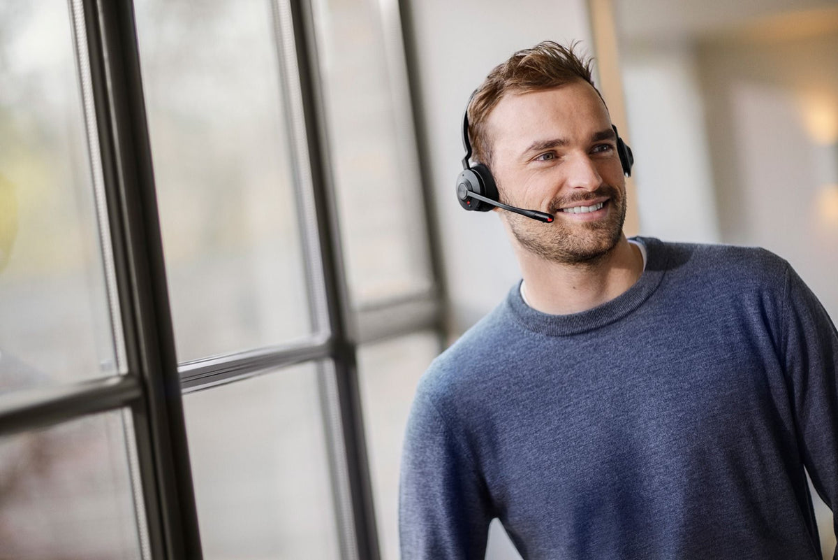 Jabra Engage 45 SE Stereo DECT Headset, Deskphone calls, Sound like a pro, Get up to 13 hours of talk-time, Up to 150m, 