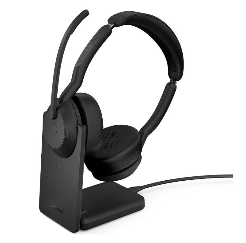 Jabra Evolve2 55 Link380a UC Stereo Stand USB-A, Link 380 Bluetooth® Adapter ,30m Wireless Range, 18 Hours Battery Life,