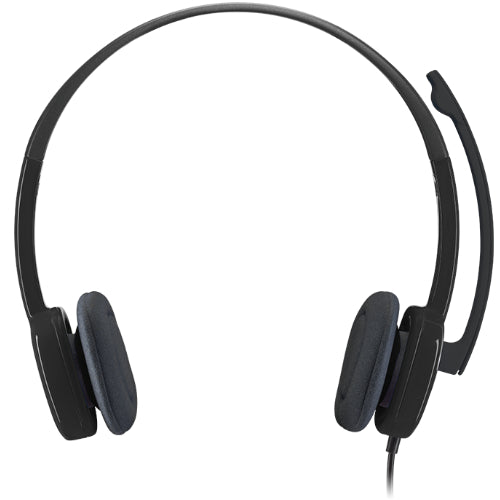 Logitech H151 Stereo Headset Light Weight Adjustable Headphones with Microphone 3.5mm jack In-line audio controls Noise-