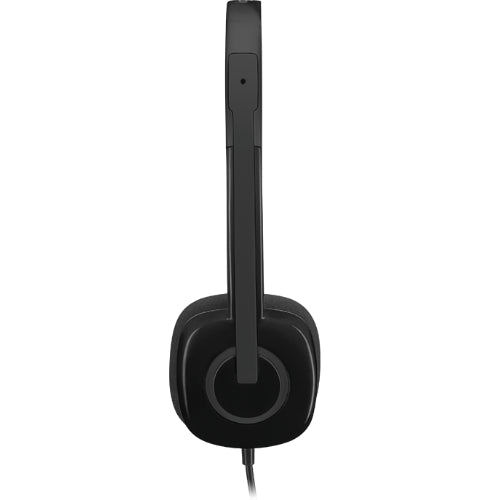 Logitech H151 Stereo Headset Light Weight Adjustable Headphones with Microphone 3.5mm jack In-line audio controls Noise-