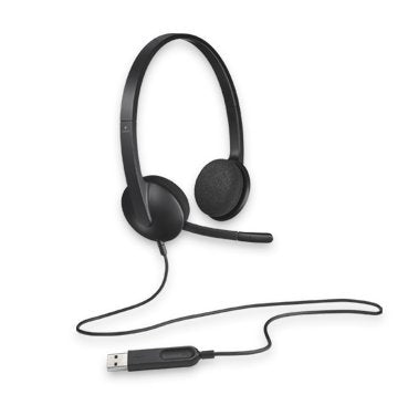 Logitech H340 Plug-and-Play USB Headset with Noise Cancelling Microphone Comfort Design for Windows Mac Chrome 2yr wty H
