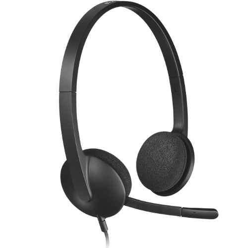 Logitech H340 Plug-and-Play USB Headset with Noise Cancelling Microphone Comfort Design for Windows Mac Chrome 2yr wty H