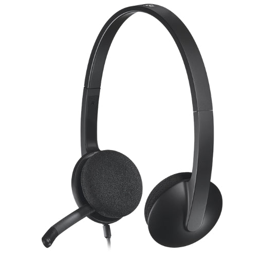 Logitech H340 Plug-and-Play USB Headset with Noise Cancelling Microphone Comfort Design for Windows Mac Chrome 2yr wty H