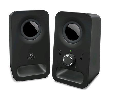 Logitech Z150 2.0 Stereo Speakers 6W Compact Size Easily Access to Power & Volume Control Headphone & Auxiliary Jack for