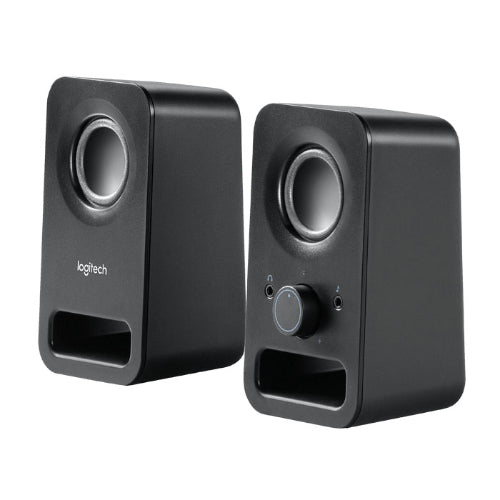 Logitech Z150 2.0 Stereo Speakers 6W Compact Size Easily Access to Power & Volume Control Headphone & Auxiliary Jack for