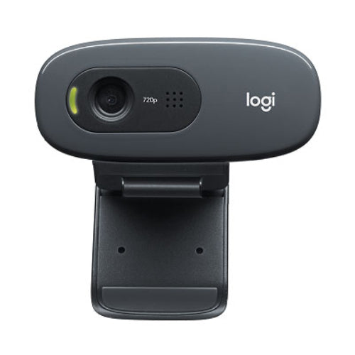 Logitech C270 3MP HD Webcam 720p/30fps, Widescreen Video Calling, Light Correc, Noise-Reduced Mic for Skype, Teams, Hang