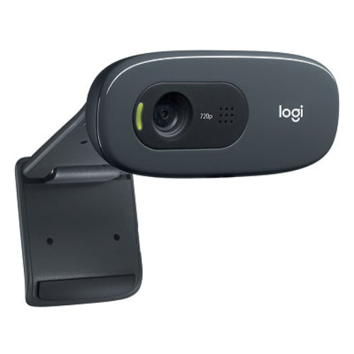 Logitech C270 3MP HD Webcam 720p/30fps, Widescreen Video Calling, Light Correc, Noise-Reduced Mic for Skype, Teams, Hang