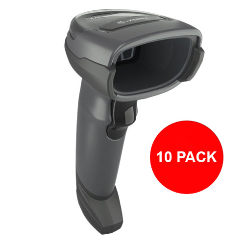 Zebra DS4608 Black Standard Range 1D/2D Handheld Corded Barcode Scanner Kit - Scanner, Shielded USB Cable & Stand Includ