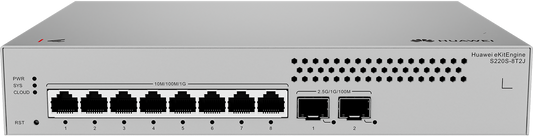 Huawei eKit S220S-8T2J Switch - 8 x 10/100/1000BASE-T ports，2 x 2.5GE SFP ports
